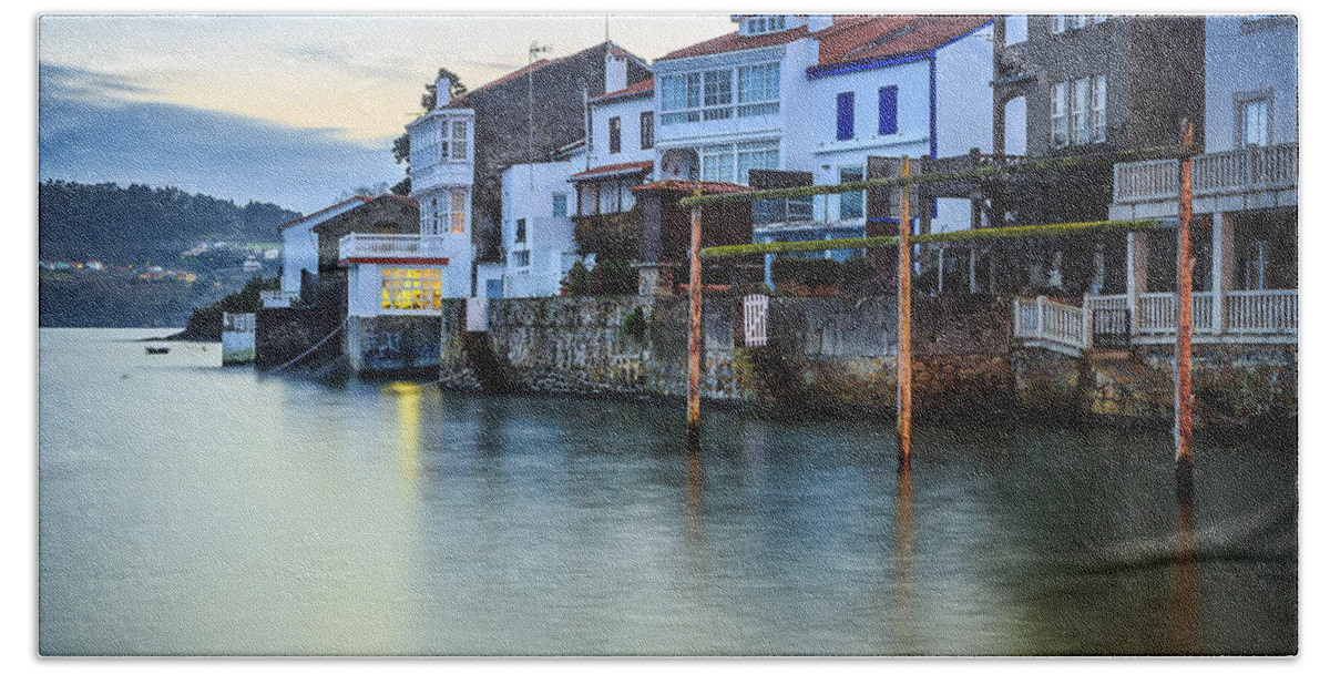 Ares Beach Sheet featuring the photograph Fishing Town of Redes Galicia Spain by Pablo Avanzini