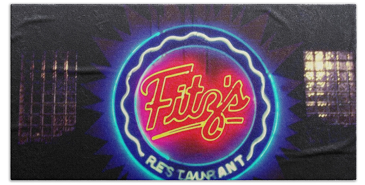 Fitz's Restaurant Beach Towel featuring the photograph Fitz's Restaurant 2 by Kelly Awad
