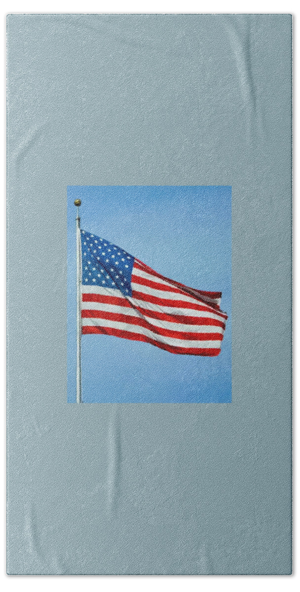 Flag Beach Towel featuring the photograph Flag USA by Holden The Moment
