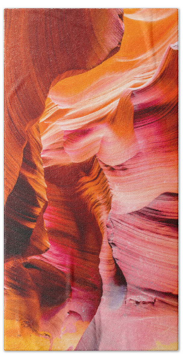 Antelope Canyon Beach Towel featuring the photograph Flame Canyon 1 by Jason Chu