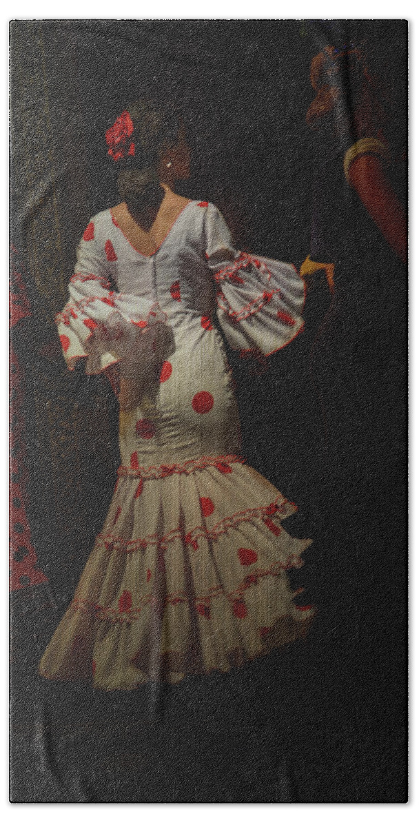 Flamenco Beach Towel featuring the photograph Flamenco Dancer #14 by Mary Machare