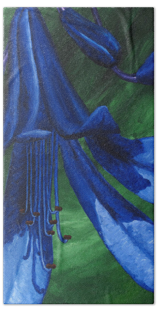 Flora Beach Towel featuring the painting Flora Series-Number 12 by Jim Harper