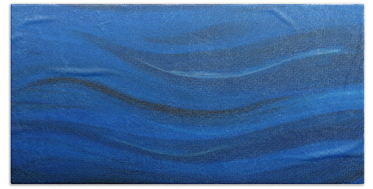 Blue Beach Towel featuring the painting Flow by Sonali Kukreja