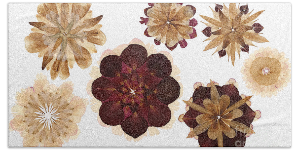 Flower Beach Towel featuring the photograph Flower Petal Composition 1 by Michelle Bien