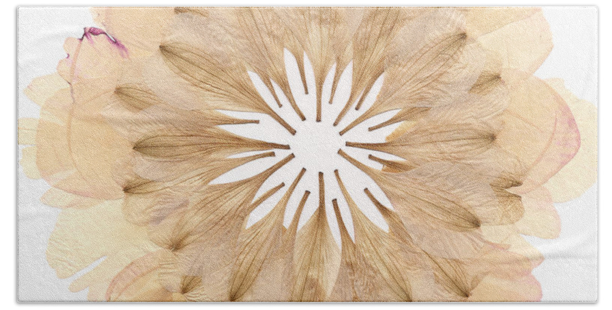 Flower Beach Towel featuring the mixed media Flower Mandala 2 by Michelle Bien