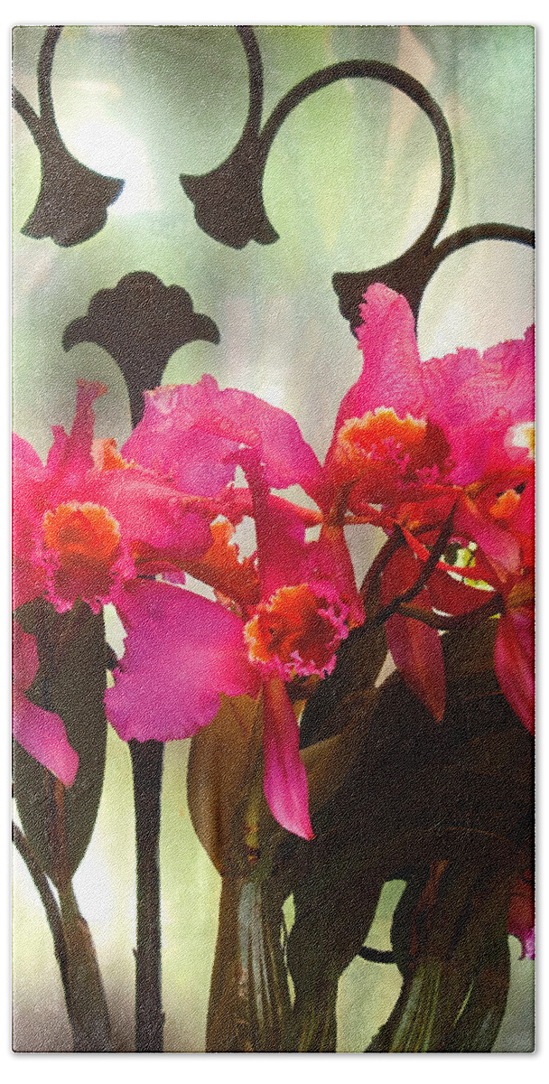 Orchid Beach Towel featuring the photograph Flower - Orchid - It's all in the presentation by Mike Savad