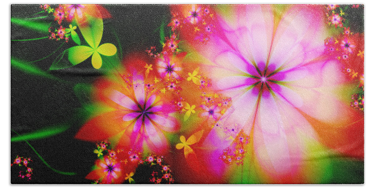 Flower Beach Sheet featuring the digital art Flower Power by Lena Auxier