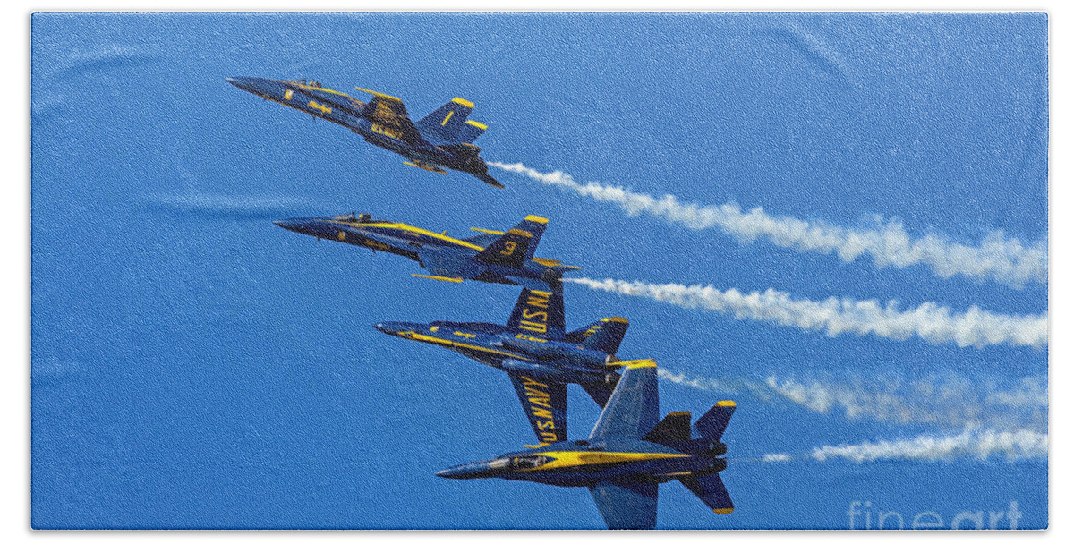 Blue Angels Beach Towel featuring the photograph Flying Formation by Kate Brown