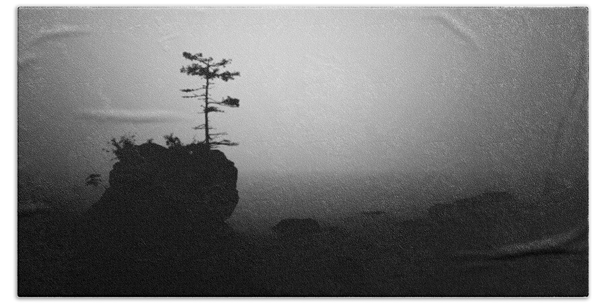 Boulder Beach Towel featuring the photograph Foggy Sunrise by Jakub Sisak