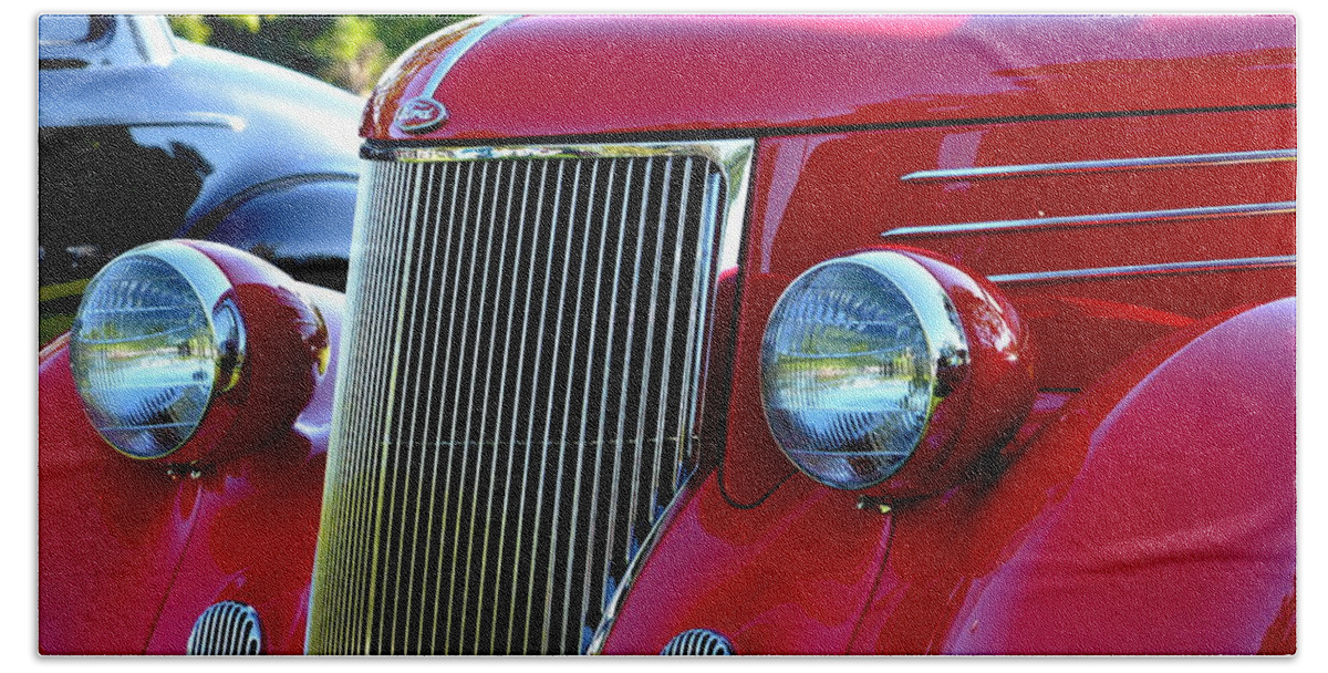 Hotrod Beach Towel featuring the photograph Ford Classic by Dean Ferreira