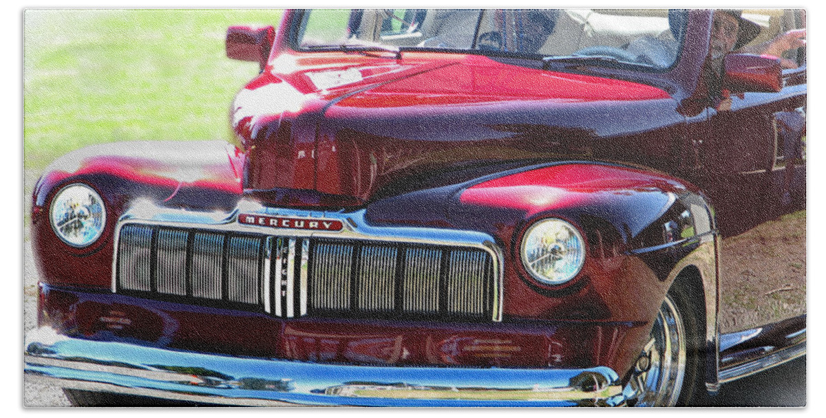 Cars Beach Towel featuring the photograph Ford Mercury Eight by Rory Siegel