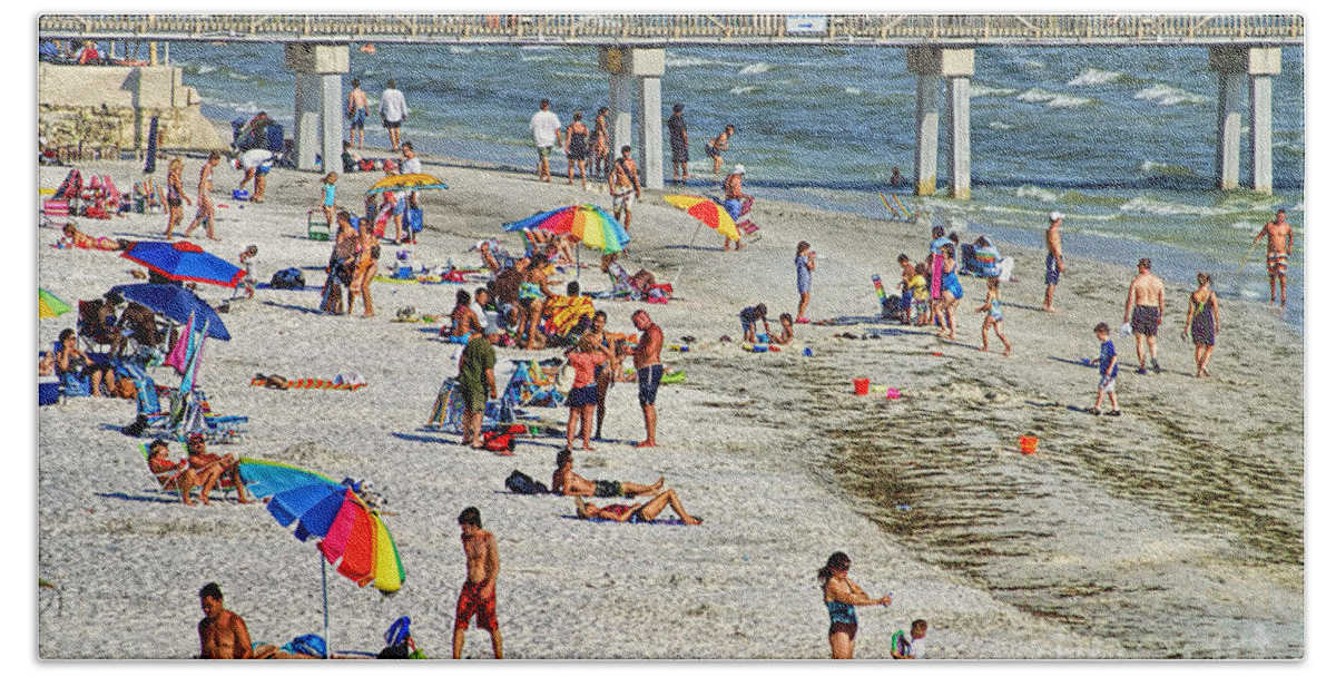 Fort Myers Beach Beach Towel featuring the photograph Fort Myers Beach Life by Olga Hamilton