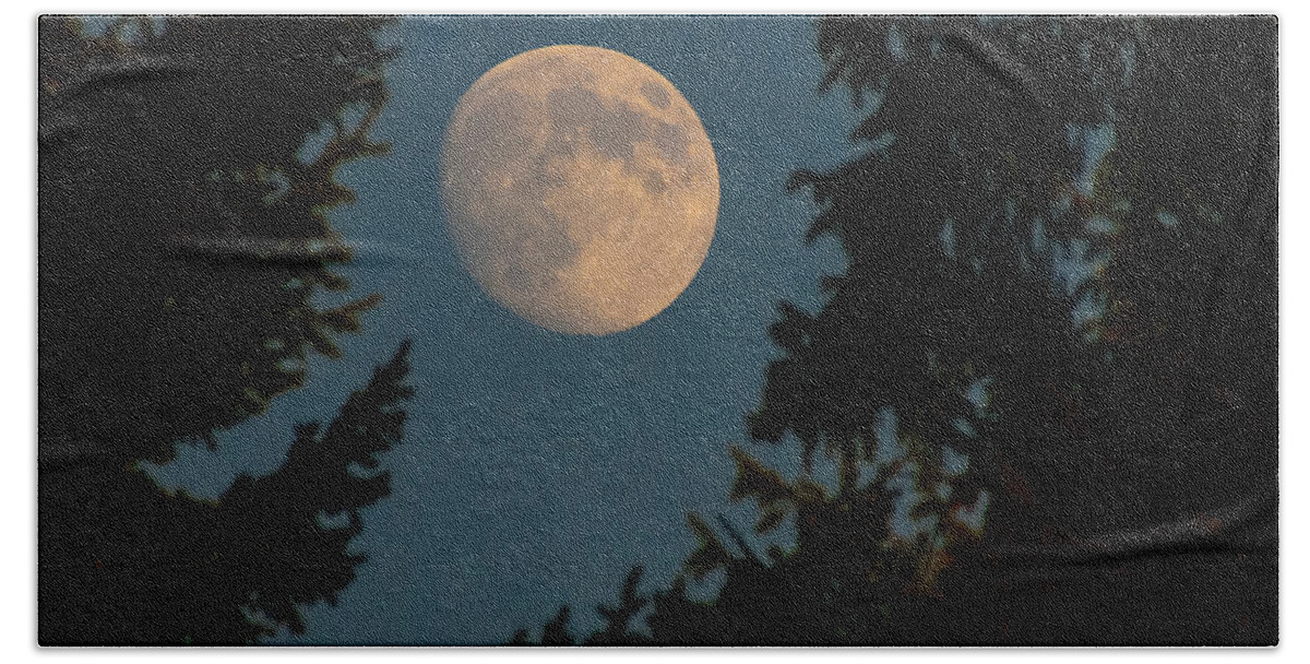 Oregon Beach Sheet featuring the photograph Framed Moon by KATIE Vigil