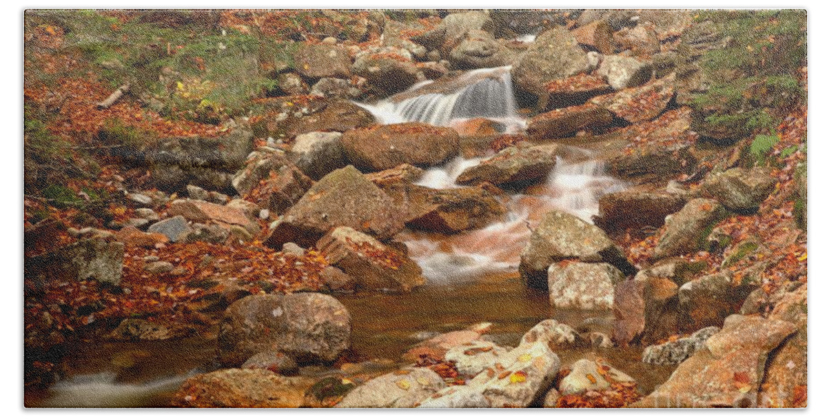 Franconia Notch Beach Towel featuring the photograph Franconia Notch Streams by Adam Jewell