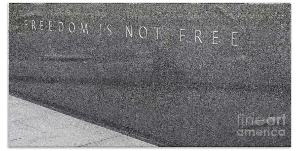 Washington Beach Sheet featuring the photograph Freedom Is Not Free by Steven Ralser