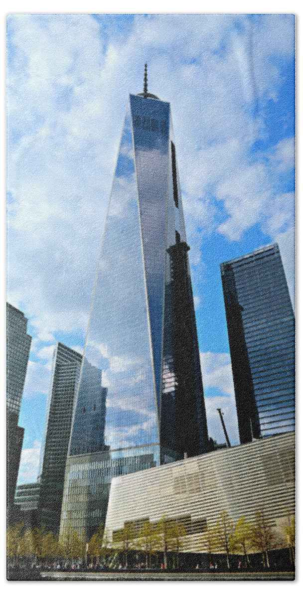 New York City Beach Sheet featuring the photograph Freedom Tower by Stephen Stookey