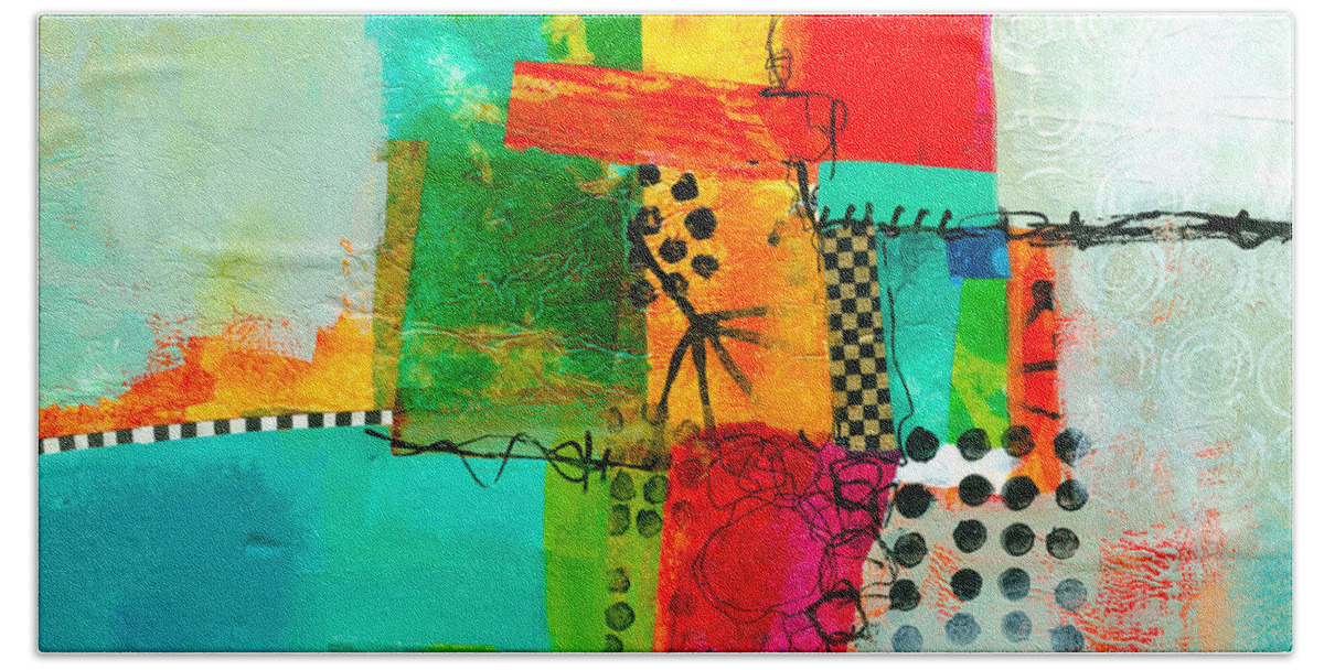 Fresh Paint Beach Towel featuring the painting Fresh Paint #5 by Jane Davies