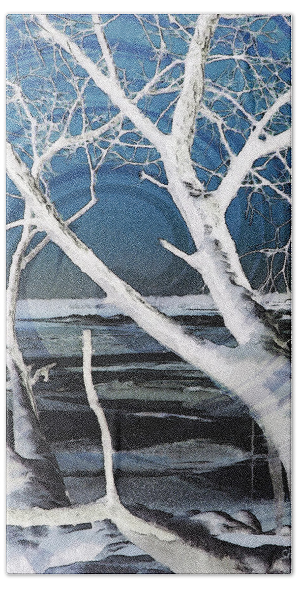 Winter Scene Beach Towel featuring the photograph Frozen in Time by Shawna Rowe