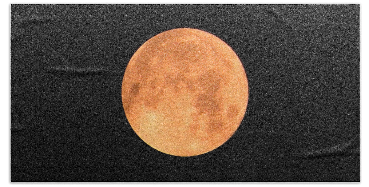 Moon Beach Towel featuring the digital art Full Autumn Moon by Matthew Seufer