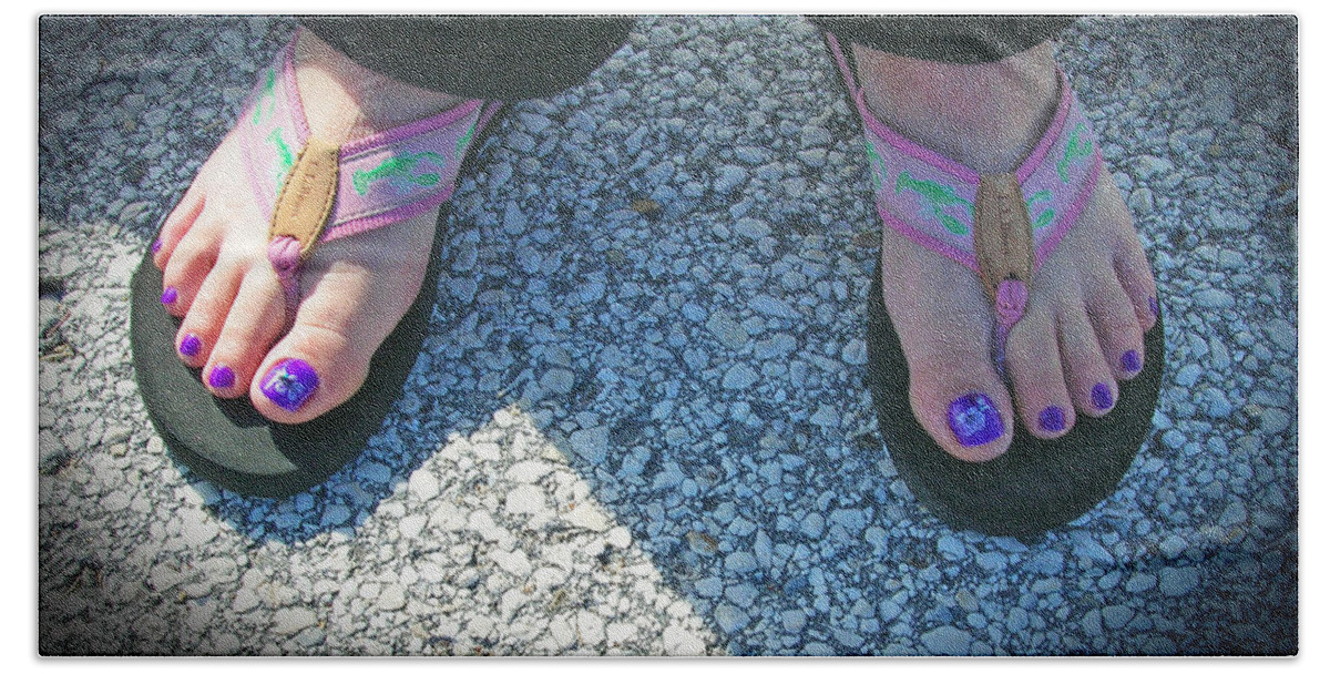 Pretty Feet Beach Sheet featuring the photograph Fun Feet by Emmy Marie Vickers