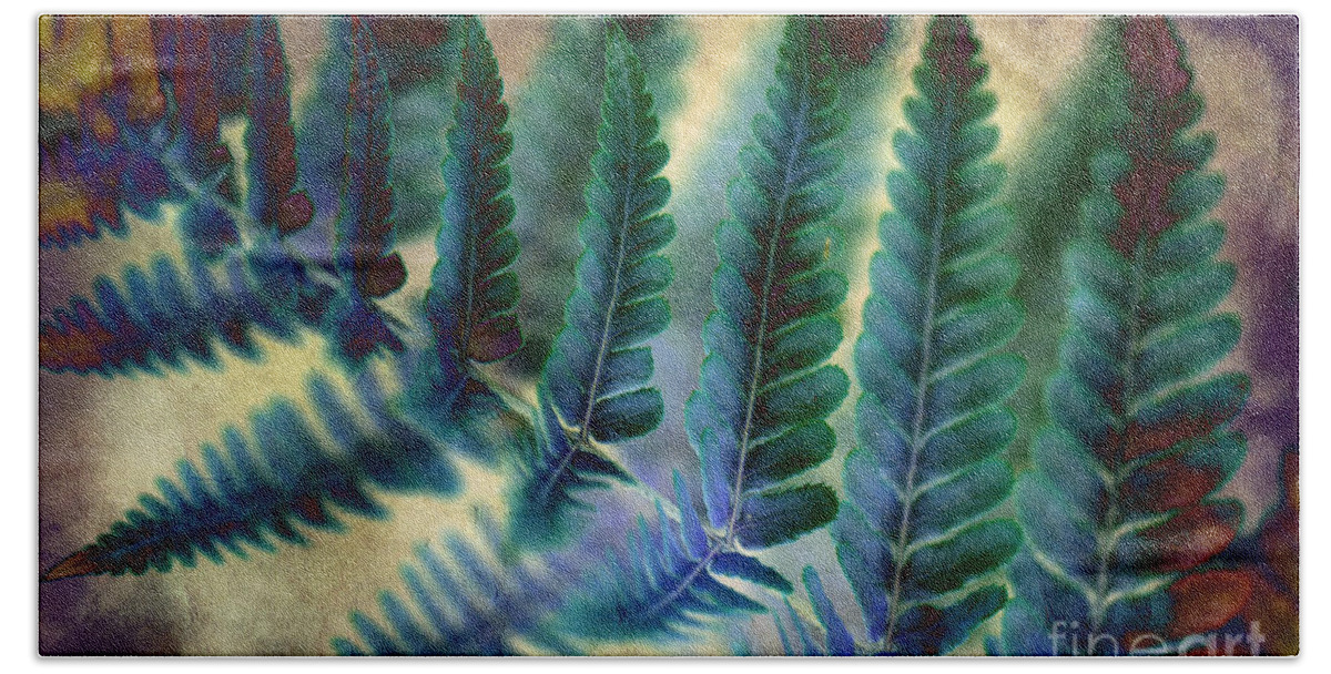 Clare Bambers Beach Towel featuring the photograph Funky Fern. by Clare Bambers