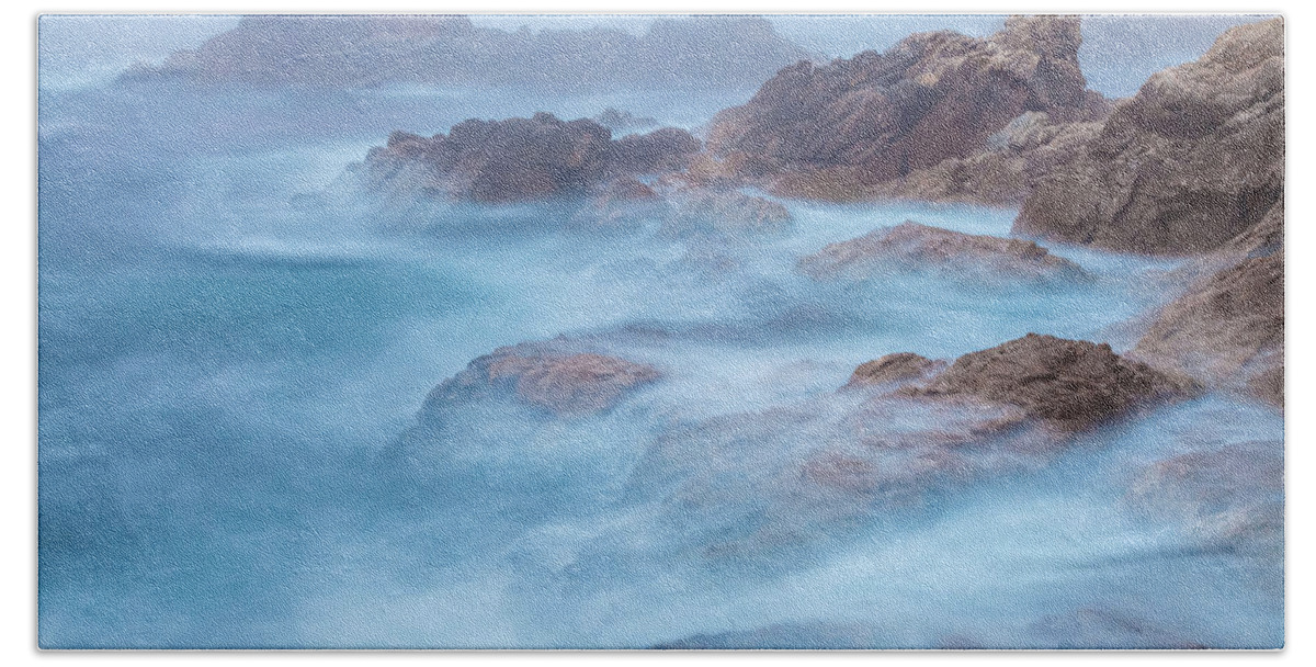 American Landscapes Beach Towel featuring the photograph Furious Sea by Jonathan Nguyen