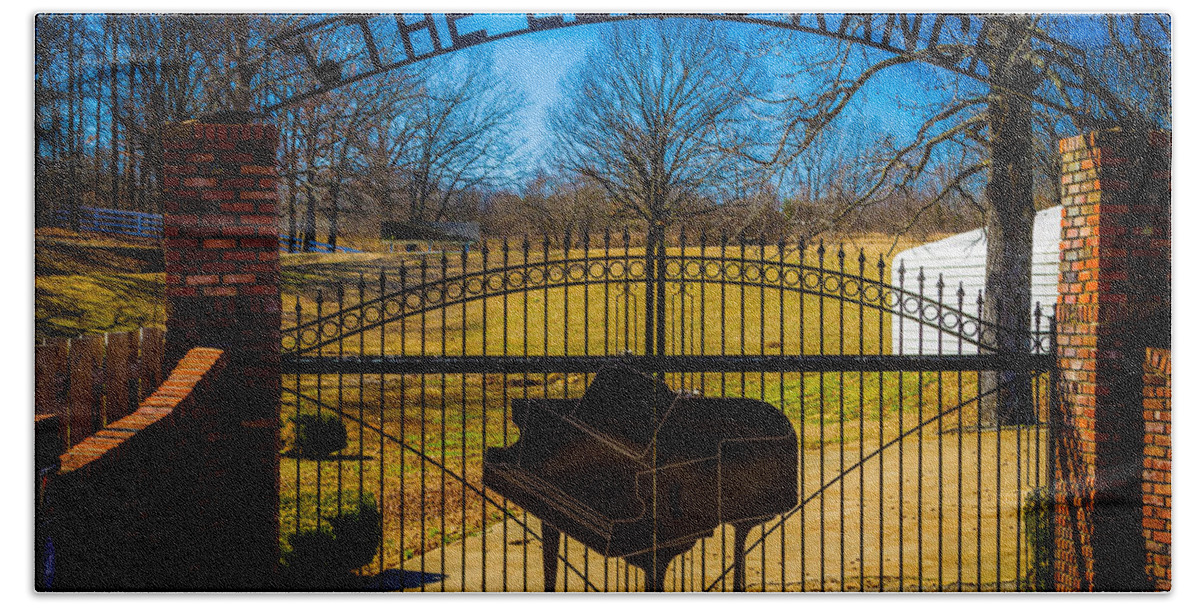 Gate Beach Towel featuring the photograph Gates of Rock and Roll by Barry Jones