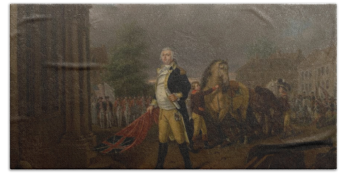 General Beach Towel featuring the painting General Humphreys Delivering by Nicolas Louis Albert Delerive