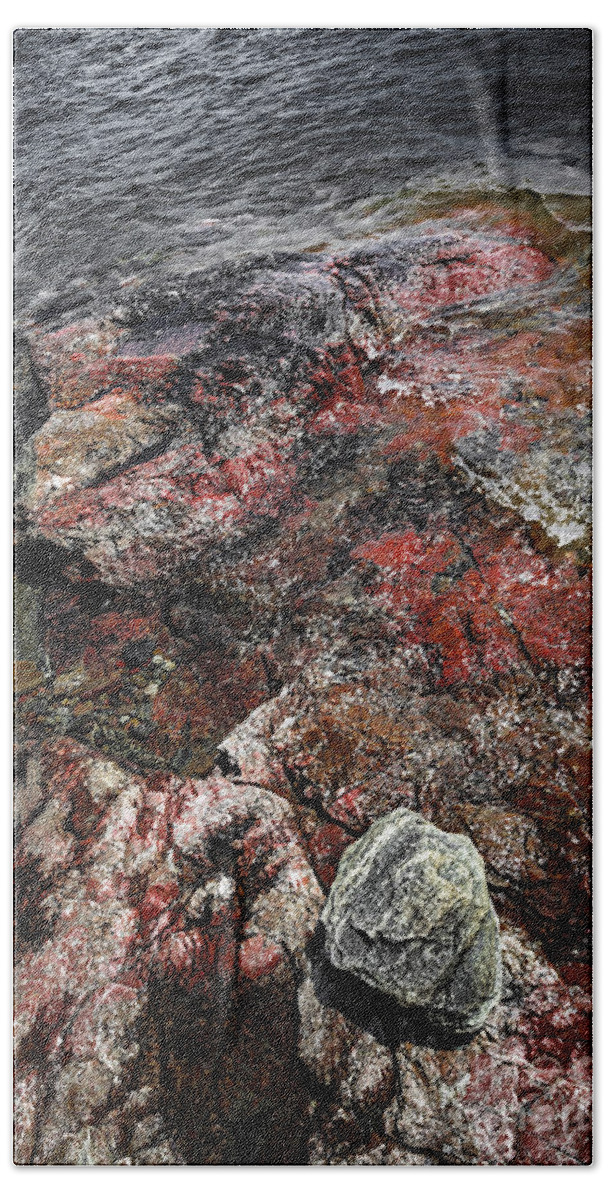 Rocks Beach Towel featuring the photograph Georgian Bay rocks abstract III by Elena Elisseeva