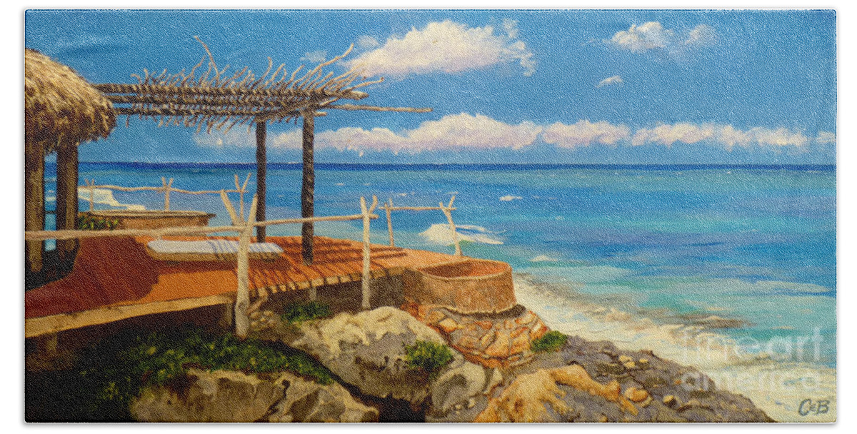 Beach Beach Towel featuring the painting Getaway by Chad Berglund