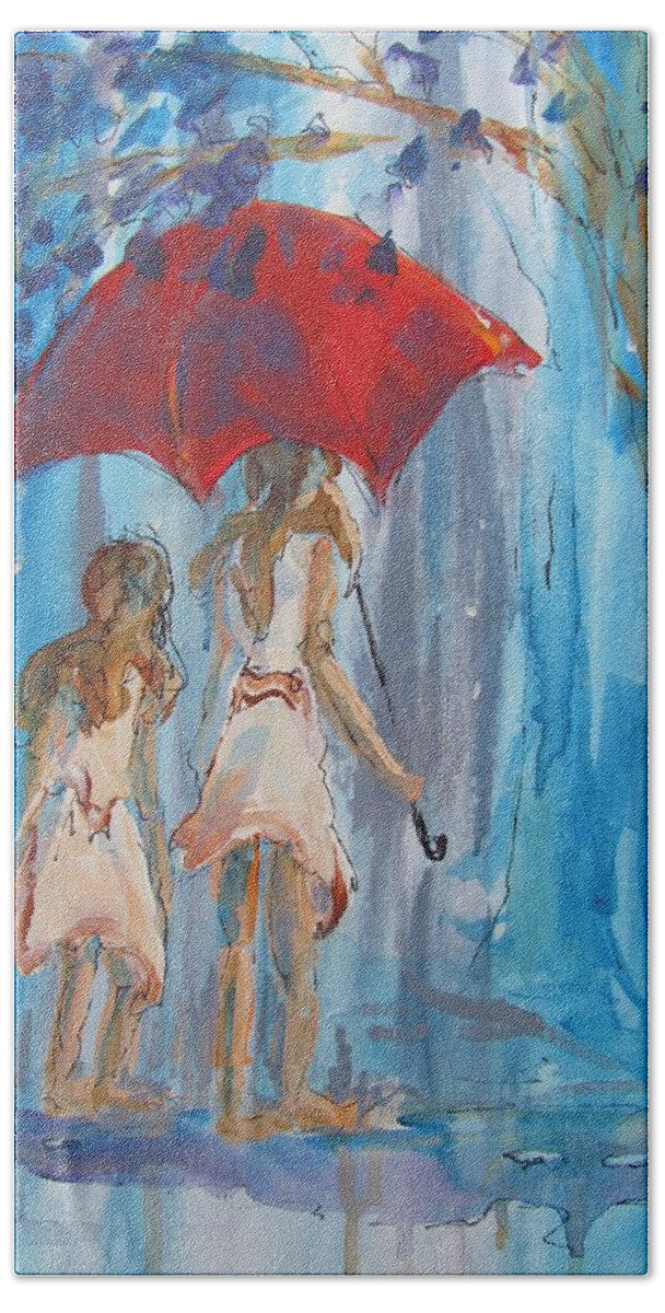 Rain Beach Sheet featuring the painting Give Me Shelter by Terri Einer
