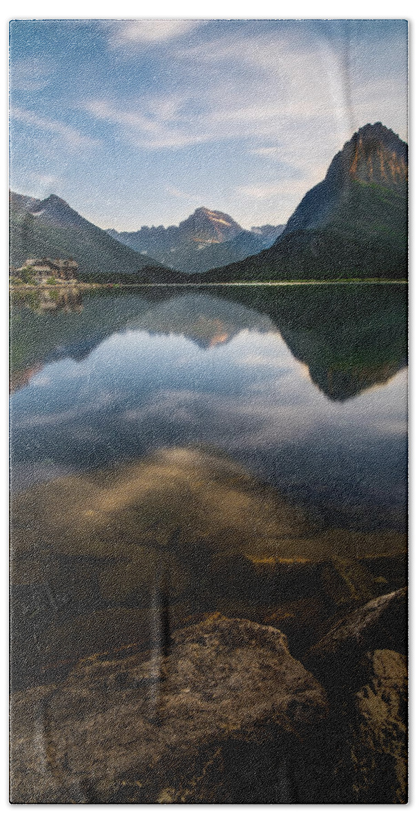 Glacier Beach Towel featuring the photograph Glacier National Park 2 by Larry Marshall