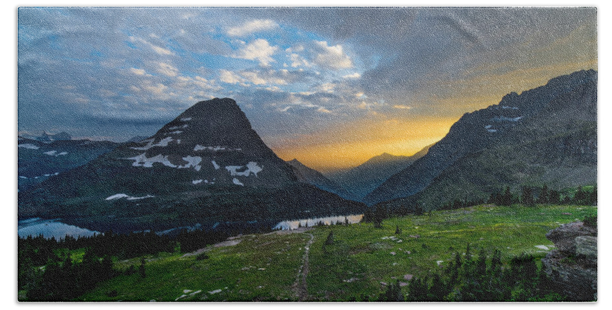 Glacier Beach Towel featuring the photograph Glacier National Park 3 by Larry Marshall