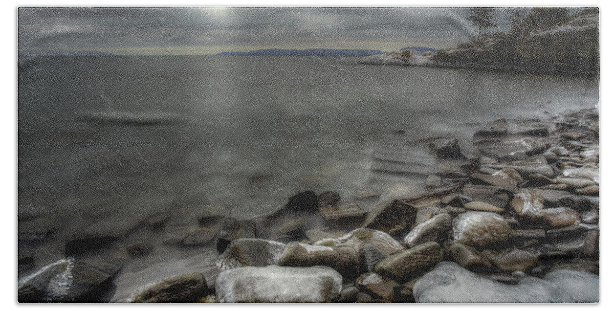 Aboriginal Beach Towel featuring the photograph Gloomy December by Jakub Sisak