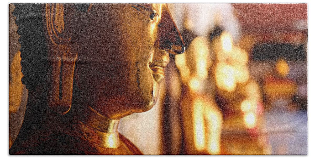 Metro Beach Towel featuring the photograph Gold Buddha at Wat Phrathat Doi Suthep by Metro DC Photography