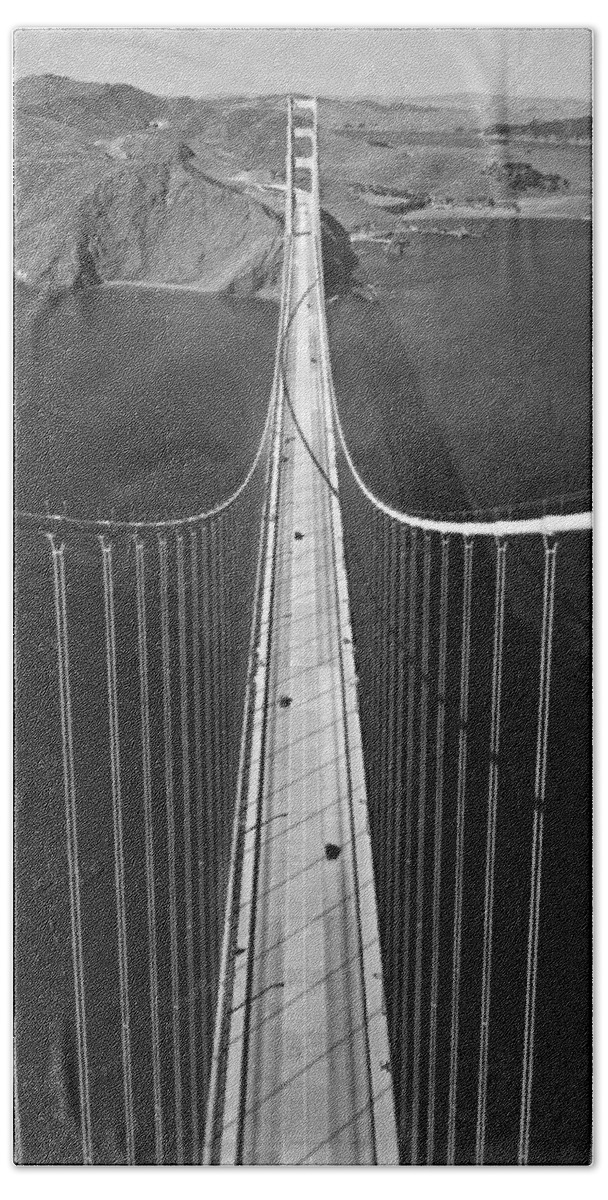 1930's Beach Towel featuring the photograph Golden Gate Bridge In 1937 by Underwood Archives
