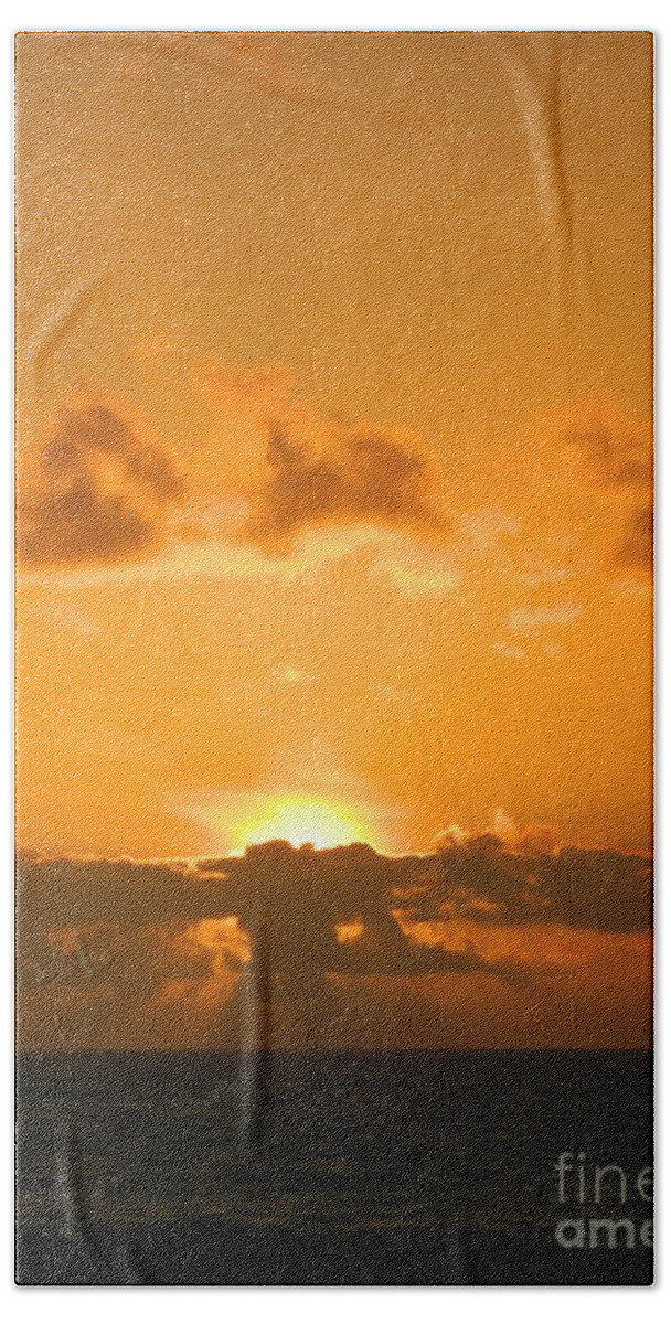 Sunset Beach Towel featuring the photograph Golden Sunset by Gallery Of Hope 