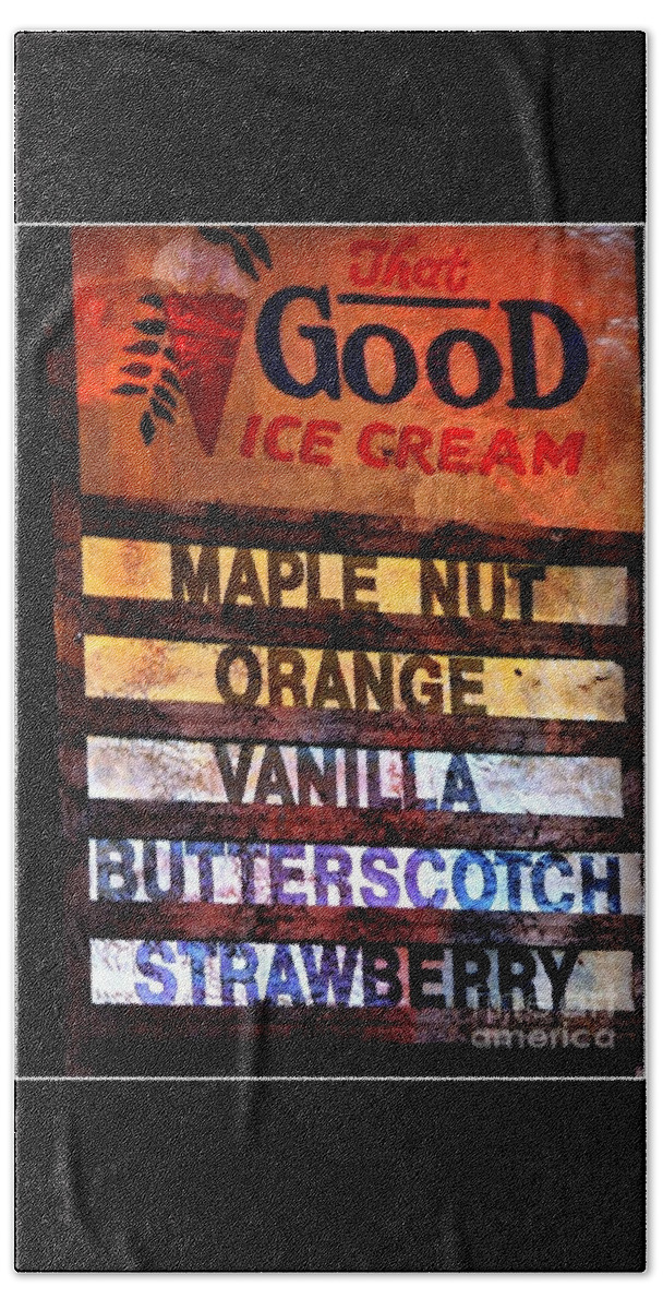 Good Humor Beach Sheet featuring the photograph Good Humor Ice Cream Vintage by Beth Ferris Sale