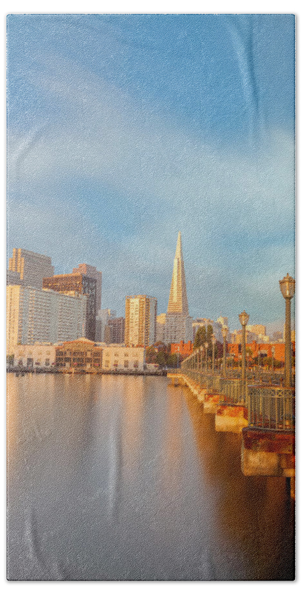 City Beach Towel featuring the photograph Good Morning from SF by Jonathan Nguyen