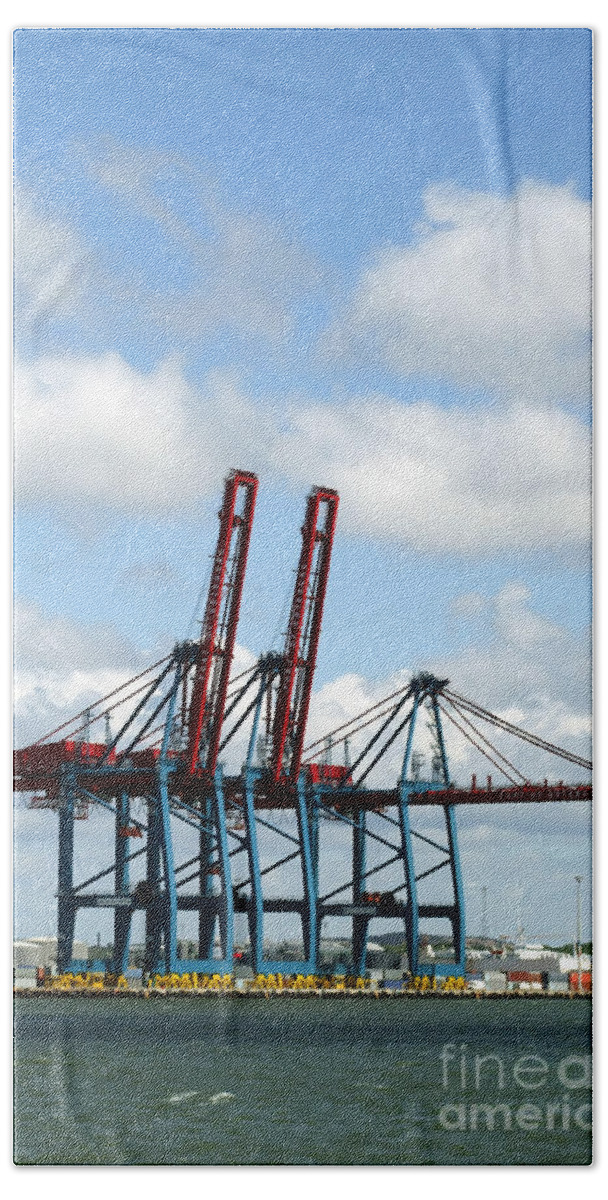 Boat Beach Towel featuring the photograph Gothenburg harbour 08 by Antony McAulay