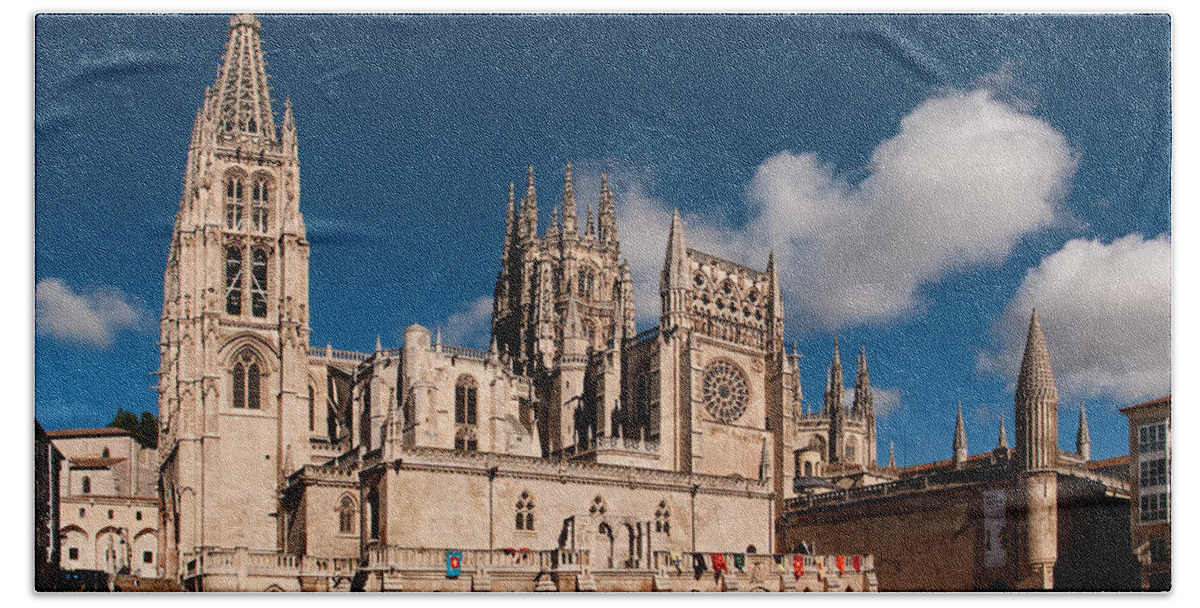 Gothic Beach Towel featuring the photograph Gothic Cathedral of Burgos by Weston Westmoreland