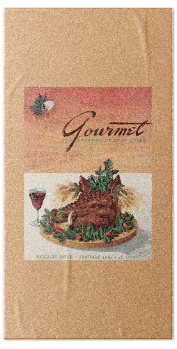 Gourmet Cover Featuring A Boar's Head Beach Towel