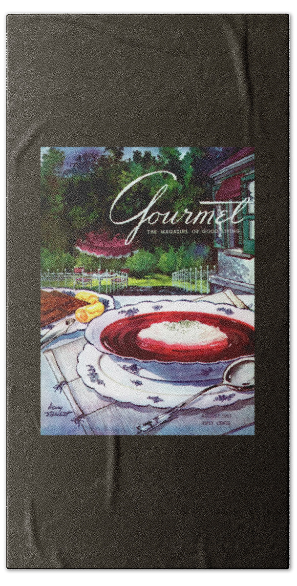 Gourmet Cover Featuring A Bowl Of Borsch Beach Towel