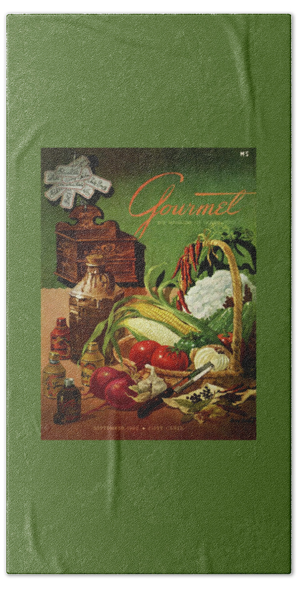 Gourmet Cover Featuring A Variety Of Vegetables Beach Towel