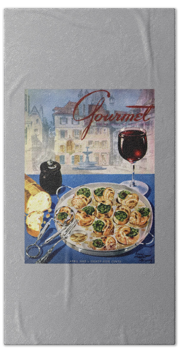 Gourmet Cover Illustration Of A Platter Beach Towel