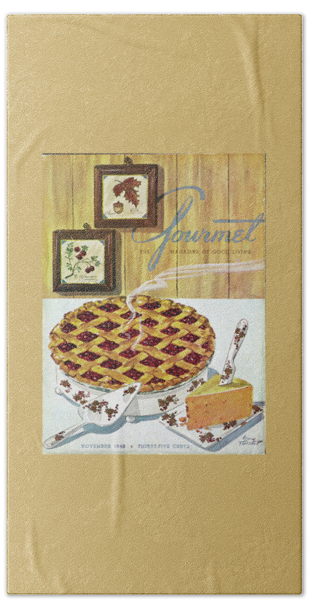 Gourmet Cover Of Cranberry Pie Beach Sheet
