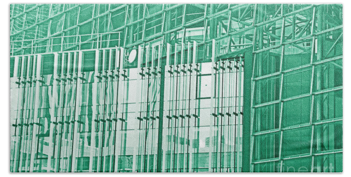 Green Beach Towel featuring the photograph Green business by Liz Leyden