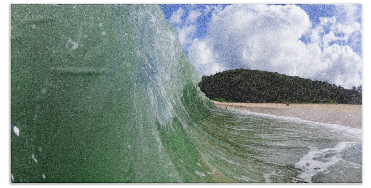 Green Scream Beach Towel featuring the photograph Green Scream by Sean Davey