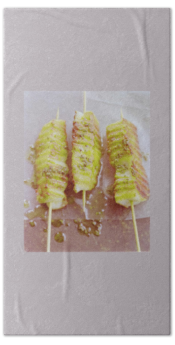 Grilled Haloumi Skewers Beach Towel