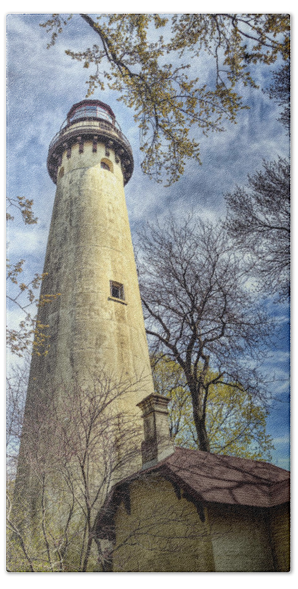 Lighthouse Beach Towel featuring the photograph Grosse Point Lighthouse Color by Scott Norris